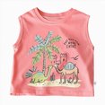 thumbnail image 1 of larppty Baby & Toddler Boy Tank Top - Kid's Sleeveless Muscle Tank(6-12 Months,Pink), 1 of 4