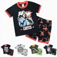 thumbnail image 1 of larppty Big Boys Pajamas 2 Piece Short PJS Cute Sleepwear(6-7 Years,Red), 1 of 6