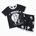 thumbnail image 1 of larppty Big Boys Pajamas 2 Piece Short PJS Cute Sleepwear(7-8 Years,Black), 1 of 6