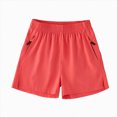 thumbnail image 1 of larppty Boys Hiking Shorts Kids Athletic Shorts Youth Quick Dry Running Shorts with Pockets (Z01-Watermelon Red, 12-13 Years), 1 of 4