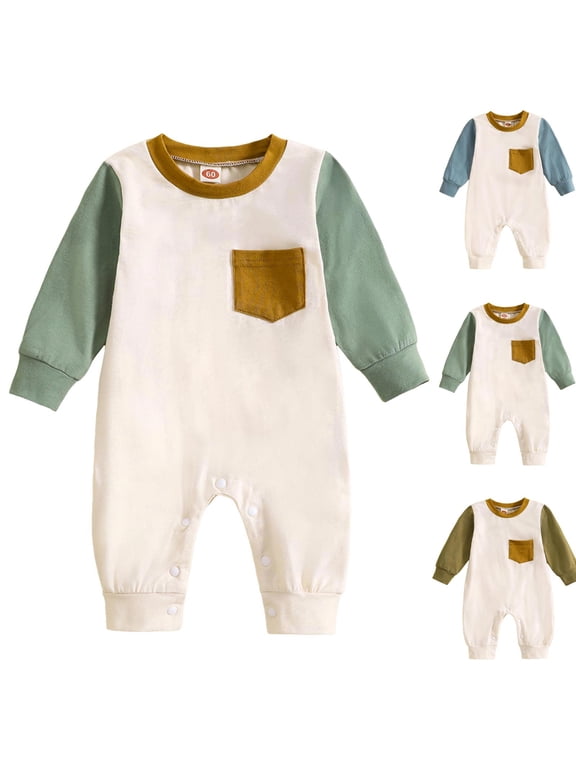 Casual Fall Winter Clothes Infant Baby Boy Long Sleeve Romper Jumpsuit Playsuit One Piece Outfit(Blue, 6-12 Months)