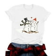 thumbnail image 1 of larppty Christmas Shirts for Women 2025 Family Snowmen Graphic T Shirts Short Sleeve Funny Xmas Holiday Print Tee Tops (White, 3XL), 1 of 8