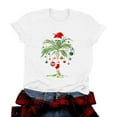 thumbnail image 1 of larppty Christmas Shirts for Women Crew Neck Merry Christmas Holiday Graphic Tees Family Holiday Xmas T-Shirts Tops (White, L), 1 of 8