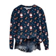 thumbnail image 1 of larppty Christmas Sweatshirts for Women 2025 Long Sleeve Pullover Tops Funny Graphic Ugly Christmas Sweater Xmas Shirts for Party (Dark Blue, M), 1 of 6