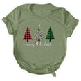 thumbnail image 1 of larppty Christmas Tree Shirt for Women Merry Christmas Printed T-Shirts Short Sleeve Holiday Tee Xmas Gift Tops (Light Green, XL), 1 of 8