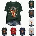 thumbnail image 1 of larppty Christmas Tshirts for Women Funny Holiday Xmas Pattern Top Long Sleeve Funny Cute Pullover Shirts Festival Gifts (Dark Green, S), 1 of 4