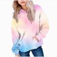 thumbnail image 1 of larppty Cute Hoodies for Girls Tie Dye Oversized Pullover Sweatshirts Long Sleeve Trendy Shirts Preppy Clothes (Pink,11-12 Years), 1 of 4