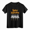 thumbnail image 1 of larppty Dancing Skeleton Toddler Halloween Shirt Baby Boy Girl Cowboy Skeletons Tshirt Funny Pumpkin Tee Tops Kids (Black,8-9 Years), 1 of 4