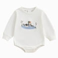 thumbnail image 1 of larppty Duck Baby Clothes Duck Reindeer Embroidery Sweatshirt Romper Farm Baby Boy Hunting Outfit Infant Boys Fall Clothes, 1 of 4