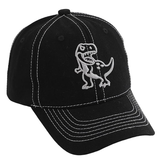 larppty Embroidered Baseball Hats for Boys Girls (Black,3-8 Years)