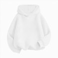 thumbnail image 1 of larppty Girls Oversized Hoodies Fleece Pullover Sweatshirts Kids Fashion Casual Outfits Fall Winter Clothes (5-6 Years,White), 1 of 3