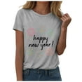 thumbnail image 1 of larppty Happy New Year Party Supplies 2026 Family Matching Fireworks T-Shirt (Light Gray, S), 1 of 9