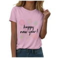 thumbnail image 1 of larppty Happy New Year Party Supplies 2026 Family Matching Fireworks T-Shirt (Pink, XXL), 1 of 9
