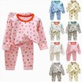 thumbnail image 1 of larppty Kids Boys Pajamas Long Sleeve Sleepwear 2-Piece Pajama Set (7-8 Years,Pink), 1 of 4