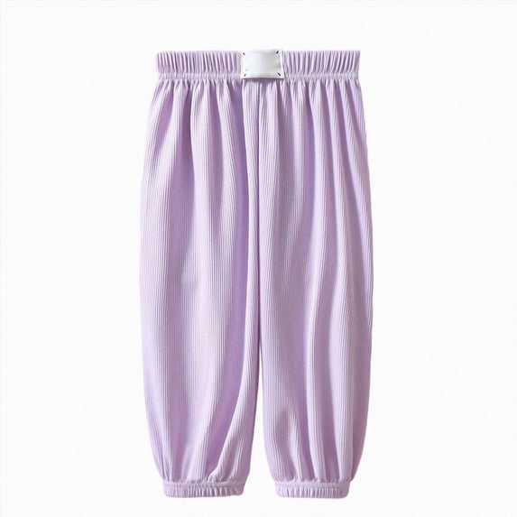 larppty Kids' Breathable Quick Dry Ice Silk Pants,Unisex Loose Anti-Mosquito, Sun Protection, Elastic Waist, Cuffed Ankles