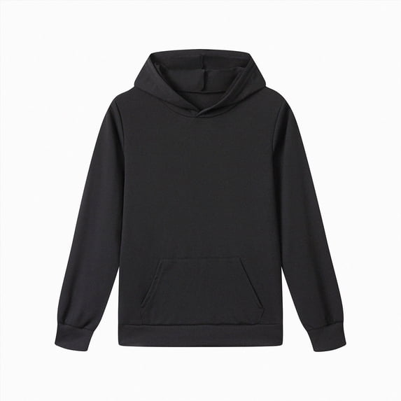 larppty Kids Hoodies Toddler Fall Pullover Hooded Medium Weight Sweatshirts with Pocket for Boys and Girls (15-16 Years,Black)