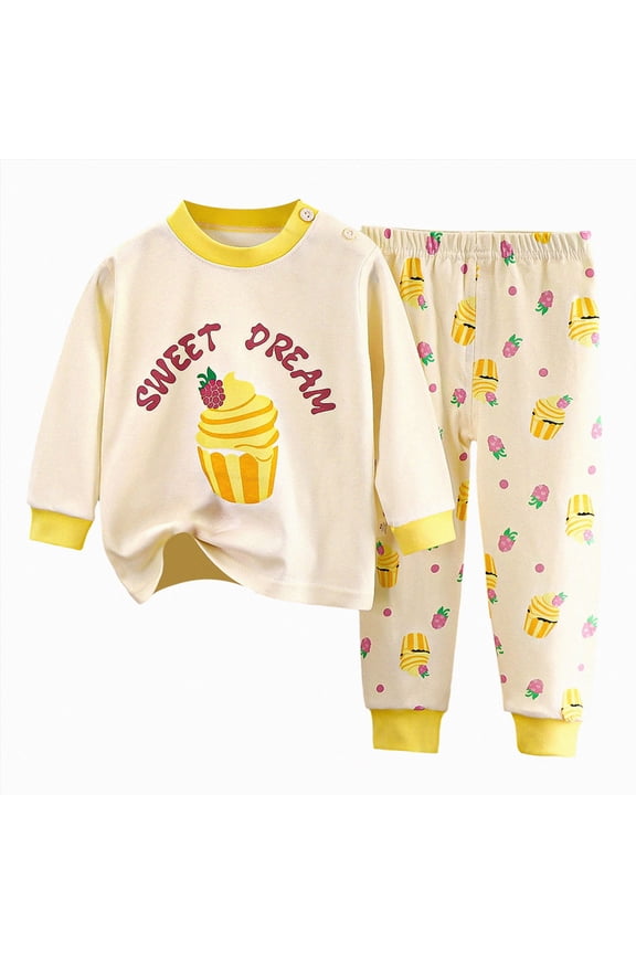 Kids Toddler Boys Girls Pajamas Animal Rabbit Buddy Pajamas Easter Gift Sleepwear Pjs Set (18-24 Months,Yellow)