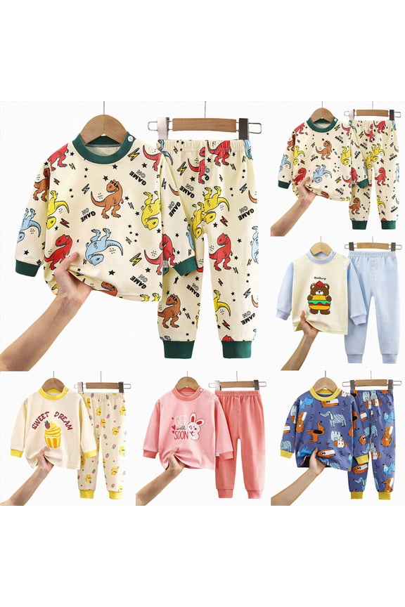 Kids Toddler Boys Girls Pajamas Animal Rabbit Buddy Pajamas Easter Gift Sleepwear Pjs Set (3-6 Months,Army Green)