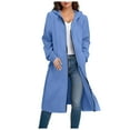thumbnail image 1 of larppty Long Hoodies for Women Zip Up Hooded Sweatshirt Casual Long Sleeve Fleece Jacket Coat with Pockets 2025 (Light Blue, L), 1 of 6