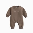 thumbnail image 1 of larppty Newborn Baby Boy Fall Outfit Romper Little Dude Embroidery Long Sleeve Jumpsuit Bodysuit Infant Winter Clothes, 1 of 5