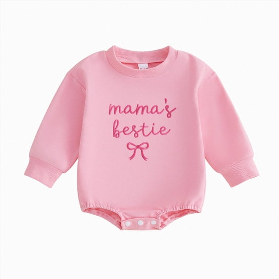larppty Newborn Baby Boy Girl Fall Clothes Funny Letter Print Sweatshirt Romper Oversized Infant Long Sleeve Bodysuit