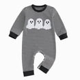 thumbnail image 1 of larppty Newborn Baby Boy Halloween Outfit Ghost Pumpkin Jumpsuit Romper | Embroidery Long Sleeve Crew Neck Onesie 3 6 12 18 Months Clothes (Black), 1 of 7