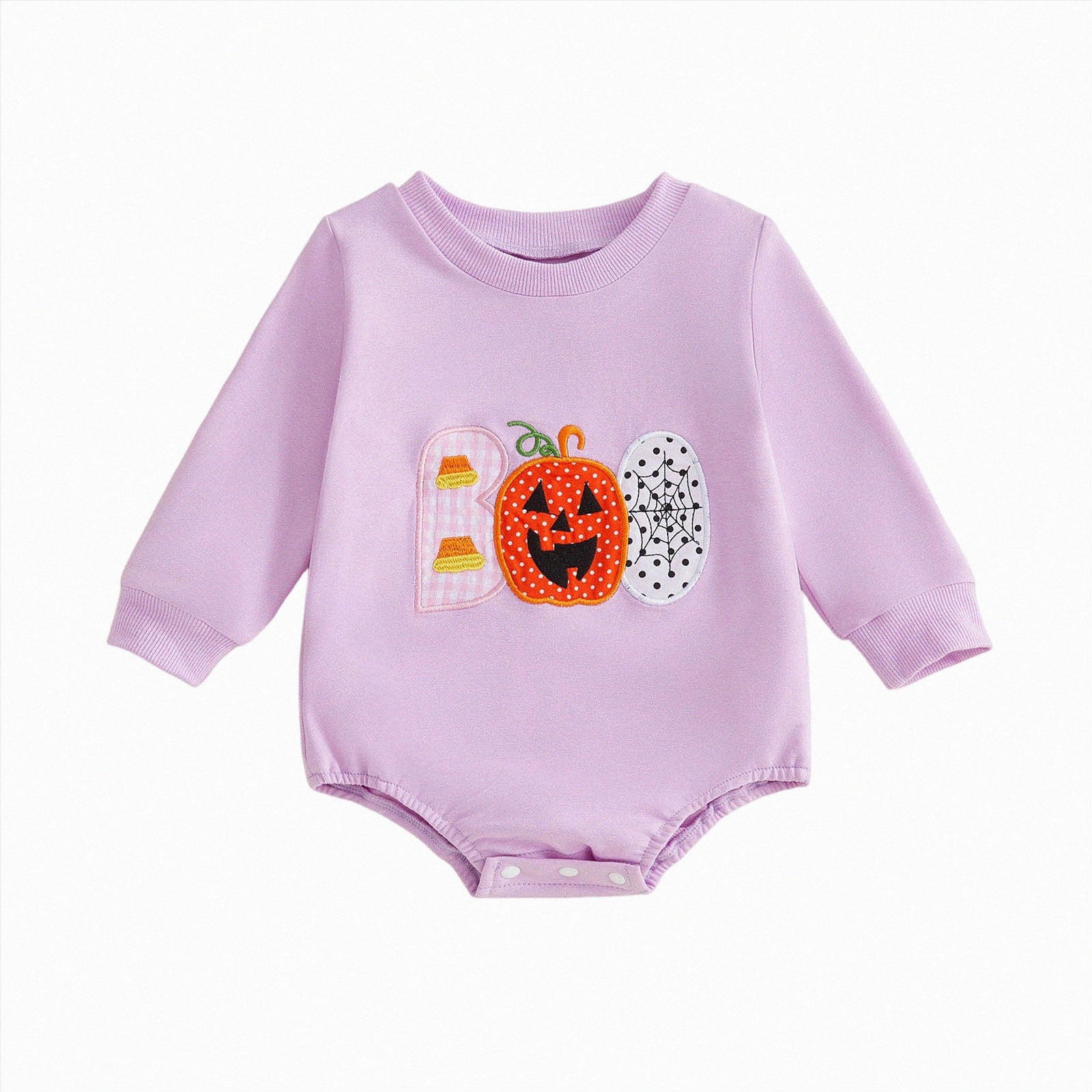 larppty Newborn Baby Halloween Outfit Boy Girl Boo Onesie Sweatshirt ...