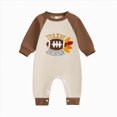 thumbnail image 1 of larppty Newborn Girl Boy Thanksgiving Clothes Infant Sweatshirt Jumpsuit Turkey Romper Baby First Thanksgiving Outfit, 1 of 5