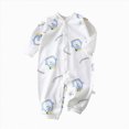 thumbnail image 1 of larppty Newborn Infant Baby Boys Girls Bodysuit Jumpsuits with Button Long Sleeve Rompers Overall, 1 of 2