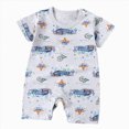 thumbnail image 1 of larppty Newborn Romper Baby Boy Summer Baby Boys Girls Bodysuit Funny Newborn Romper Short Sleeve Infant Neutral Outfits, 1 of 4