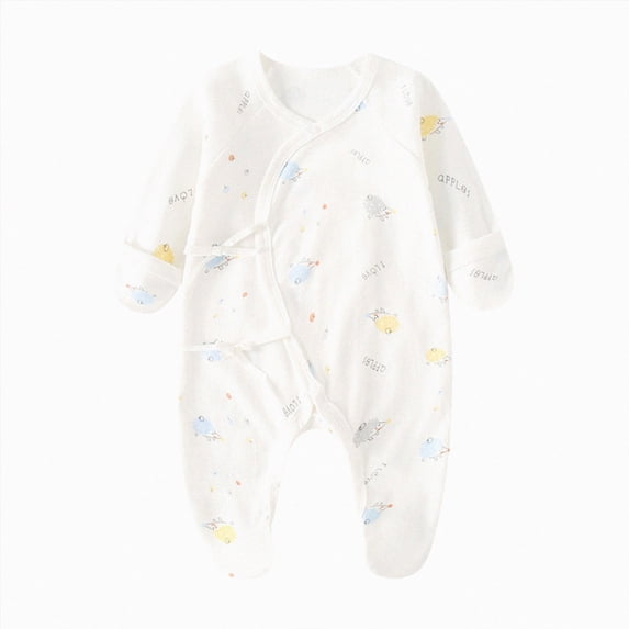 larppty Newborn Unisex Bear Onesie, Babyboys & Babygirls Long Sleeve Warm Clothes,Ribbed Cuffs