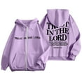 thumbnail image 1 of larppty Puff Print Lettering Oversized Full Zip Hoodie with Pocket - Y2K Preppy Pullover for Women Teens Girls（Light Purple，XL）, 1 of 6