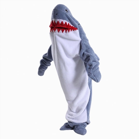 larppty Shark Blanket Hoodie, Shark Pajamas Kids, Sharks Sleeping Bag for Kids and Adult