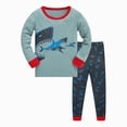 thumbnail image 1 of larppty Toddler Baby Boy Fall Winter Outfits Letter Crewneck Sweatshirt Casual Pants 2Pcs Clothes Set Fall Winter Set 2PC Long Sleeve Pajamas Set(Green,2-3 Years), 1 of 5