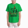 thumbnail image 1 of larppty Toddler Baby Boys Western T-Shirt Rodeo Howdy Graphic Shirt Kids Cowboy Outfits Summer Country Crewneck Tee Top(11-12 Years,Green), 1 of 4
