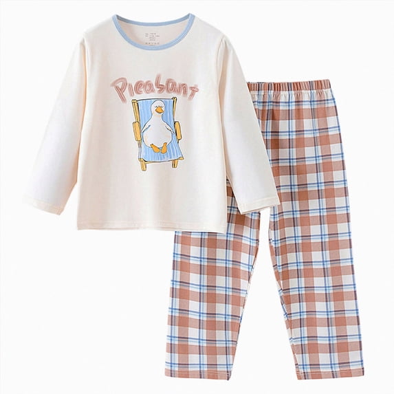 larppty Toddler Boys Pajamas Kids Train 2 Piece Pjs Sleepwear Set Boy Clothes Sets (Red,13-14 Years)