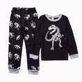 thumbnail image 1 of larppty Toddler Boys Space Pajamas Glow in the Dark Graphic Sleepwear Kids Cotton Pjs Clothes 3T(Black,4-5 Years), 1 of 4