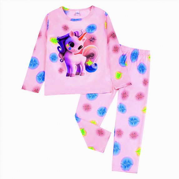 larppty Toddler Boys Space Pajamas Glow in the Dark Graphic Sleepwear Kids Cotton Pjs Clothes 3T(Pink,7-8 Years)