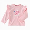 thumbnail image 1 of larppty Toddler Girl Ruffle Long Sleeve T-Shirt Top Tee for Spring/Fall(3-4 Years), 1 of 4
