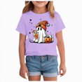 thumbnail image 1 of larppty Toddler Halloween Shirt Boys Girls Ghost Tshirt Just Waiting Halloween Tee Tops Spooky Season Fall Clothes (Purple,11-12 Years), 1 of 7