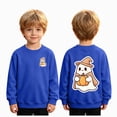 thumbnail image 1 of larppty Toddler Halloween Sweatshirt Boys Girls Pumpkin Ghost Dinosaur Graphic Tees Kids Long Sleeve Outfit Tops, 1 of 7