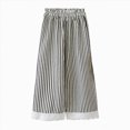 thumbnail image 1 of larppty Toddler & Little Girls' Gingham Wid Leg Pants with Lace Trim, 1 of 4
