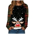 thumbnail image 1 of larppty Ugly Christmas Sweatshirt for Women Funny Xmas Print Sweatshirt Long Sleeve Fashion Holiday Pullover (White, L), 1 of 9