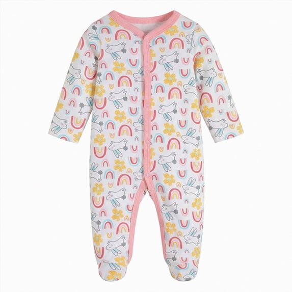 larppty Unisex Baby Cotton Multi-Pieces Layette Set Infants Long Sleeve Bodysuits Pants Shirts Gift Set Pack