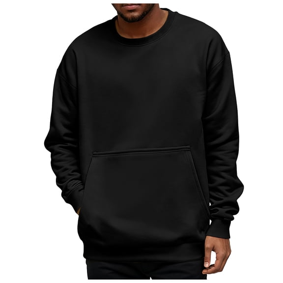 larppty Unisex Cat Pouch Oversized Sweatshirts Long Sleeve Kitten Puppy Holder Kangaroo pocket Pullover Top (Black, S)