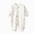 thumbnail image 1 of larppty Unisex Footless Newborn Baby Sleepers Pajamas Romper Boys Girls Long Sleeve, 1 of 4