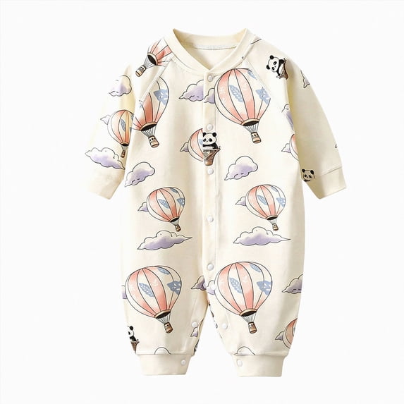 larppty Unisex Footless Newborn Baby Sleepers Pajamas Romper Boys Girls Long Sleeve