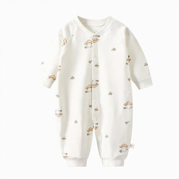 larppty Unisex Footless Newborn Baby Sleepers Pajamas Romper Boys Girls Long Sleeve
