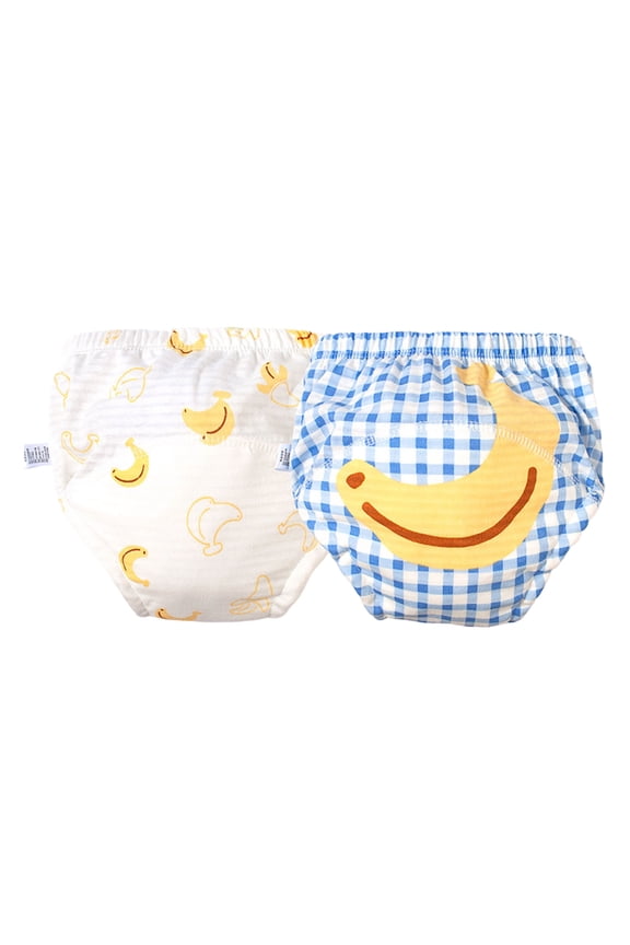 Unisex Potty Underwear Cotton Toddler Boys and Girls Pee Training Underpants Waterproof Reusable Pants 4-Pack (Blue,15-24 Months)