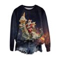thumbnail image 1 of larppty Vintage Christmas Sweatshirts for Women Ugly Xmas Tops Santa Graphic Outfits Fashion Pullover Shirts (Light Purple, S), 1 of 6